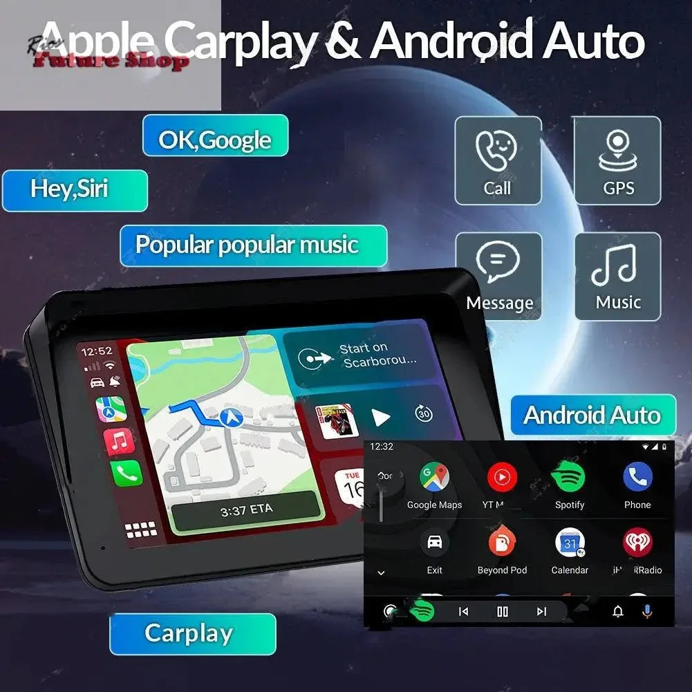 Ecrã 7" carro portátil PND MP5 player sem fio Carplay - Rios Future Shop