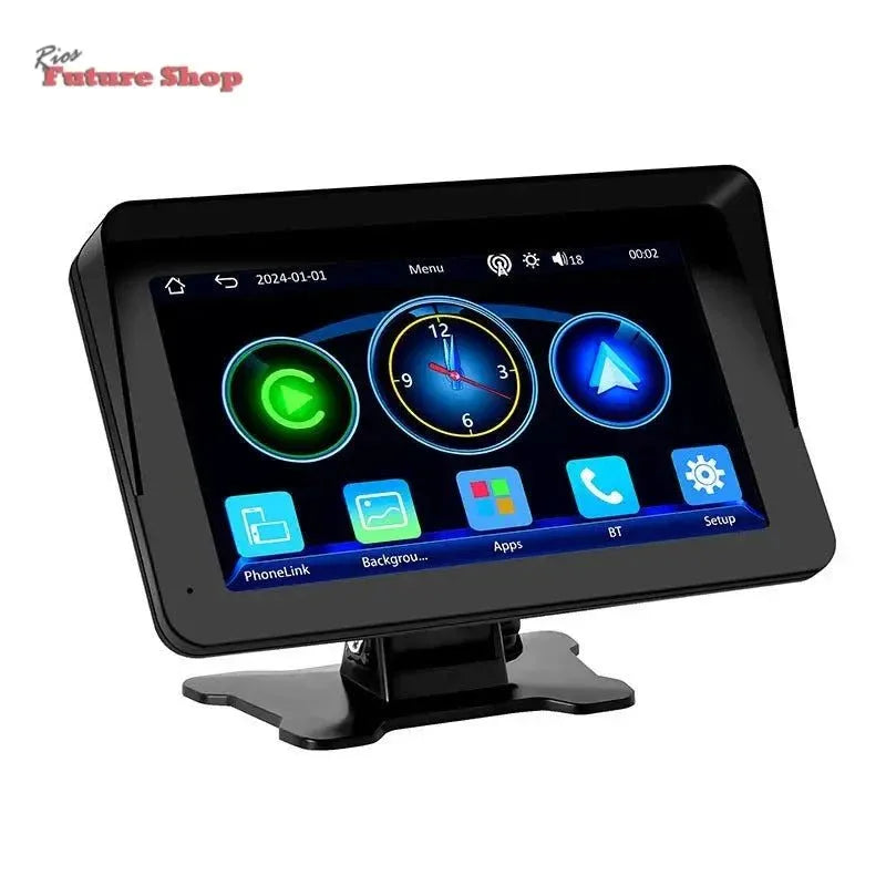 Ecrã 7" carro portátil PND MP5 player sem fio Carplay - Rios Future Shop