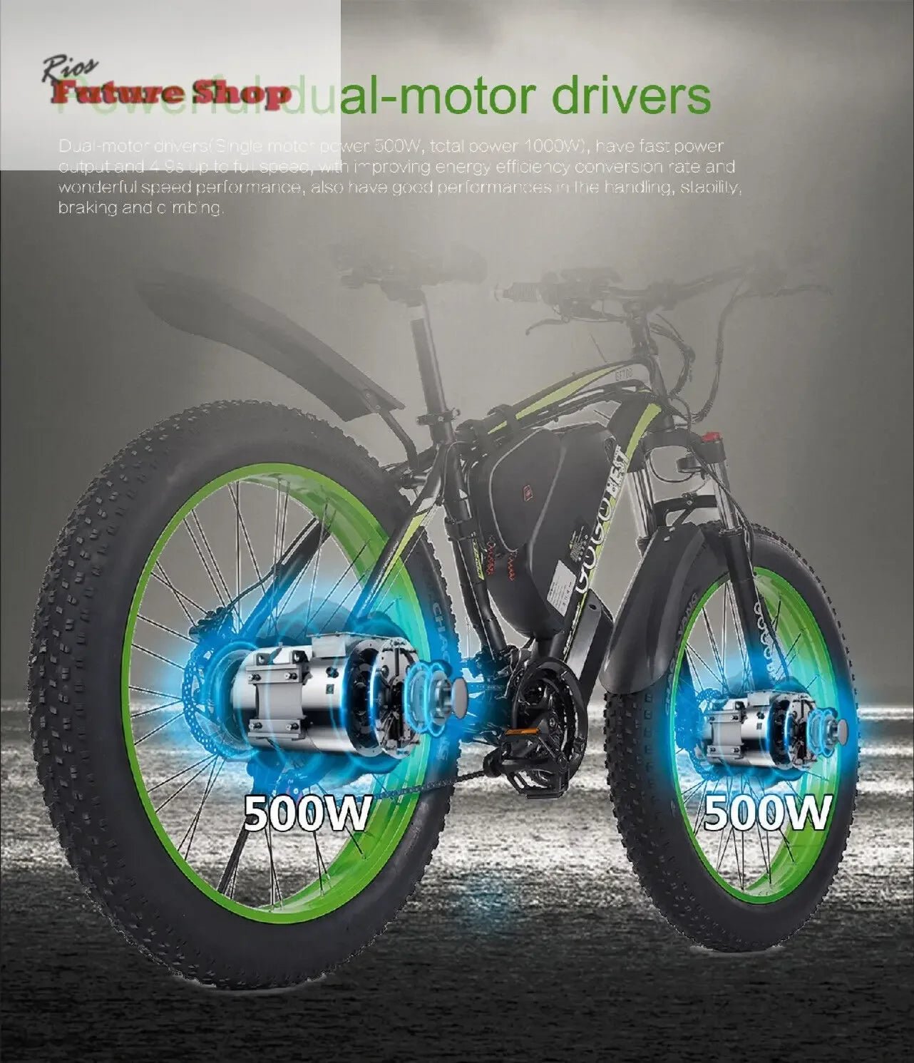 Electric Bicycle E-bike Dual-motor - Rios Future Shop