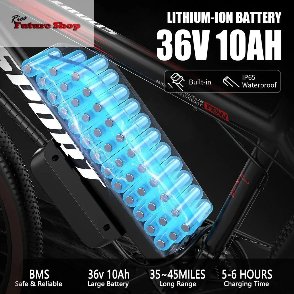 Electric Bike For Adults, 500W Motor,le Battery, 26in Tires E Bikes For Adults - Rios Future Shop