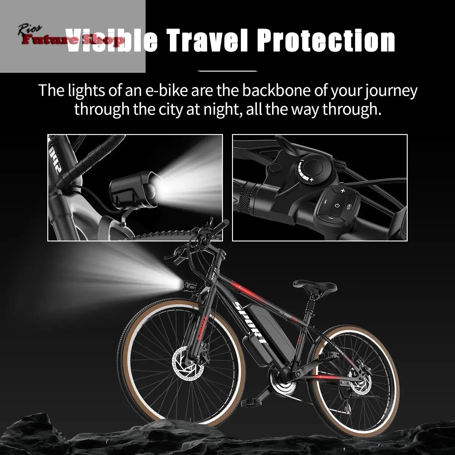 Electric Bike For Adults, 500W Motor,le Battery, 26in Tires E Bikes For Adults - Rios Future Shop