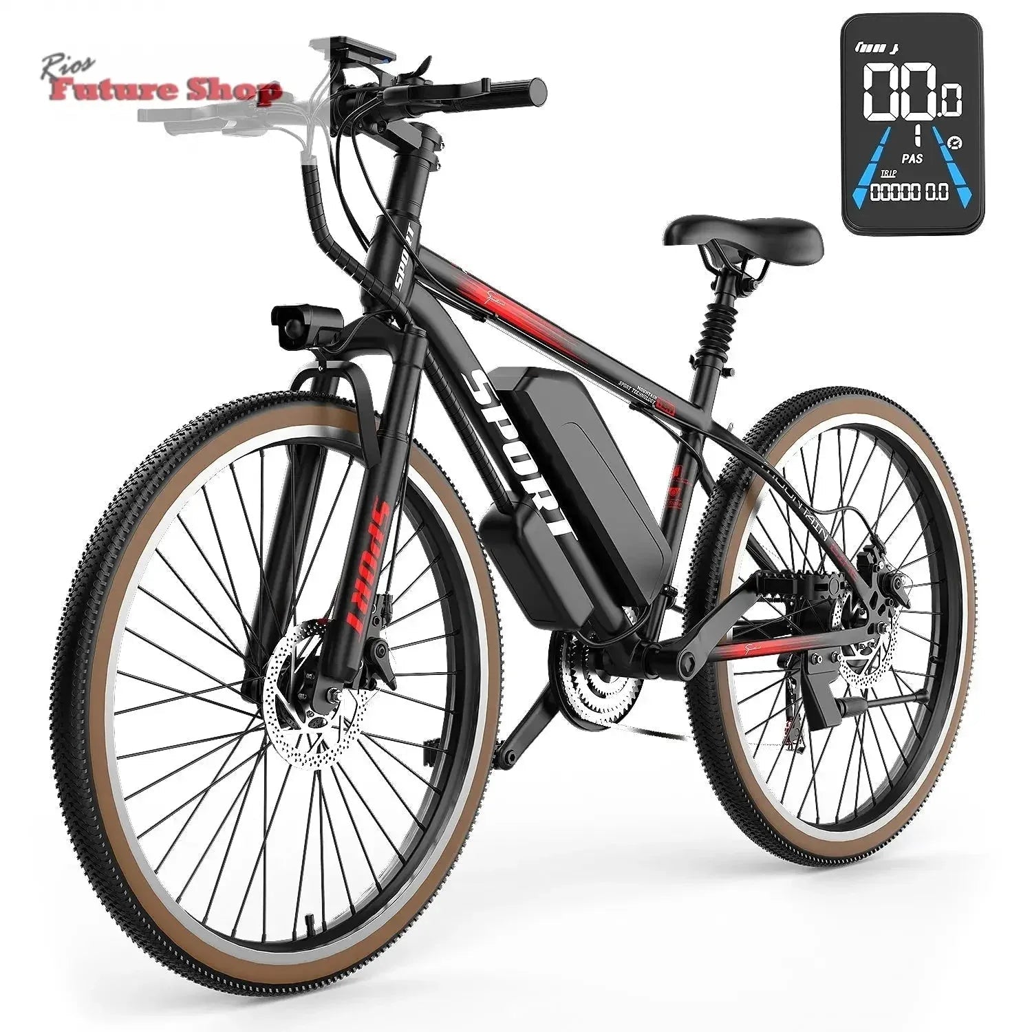Electric Bike For Adults, 500W Motor,le Battery, 26in Tires E Bikes For Adults - Rios Future Shop