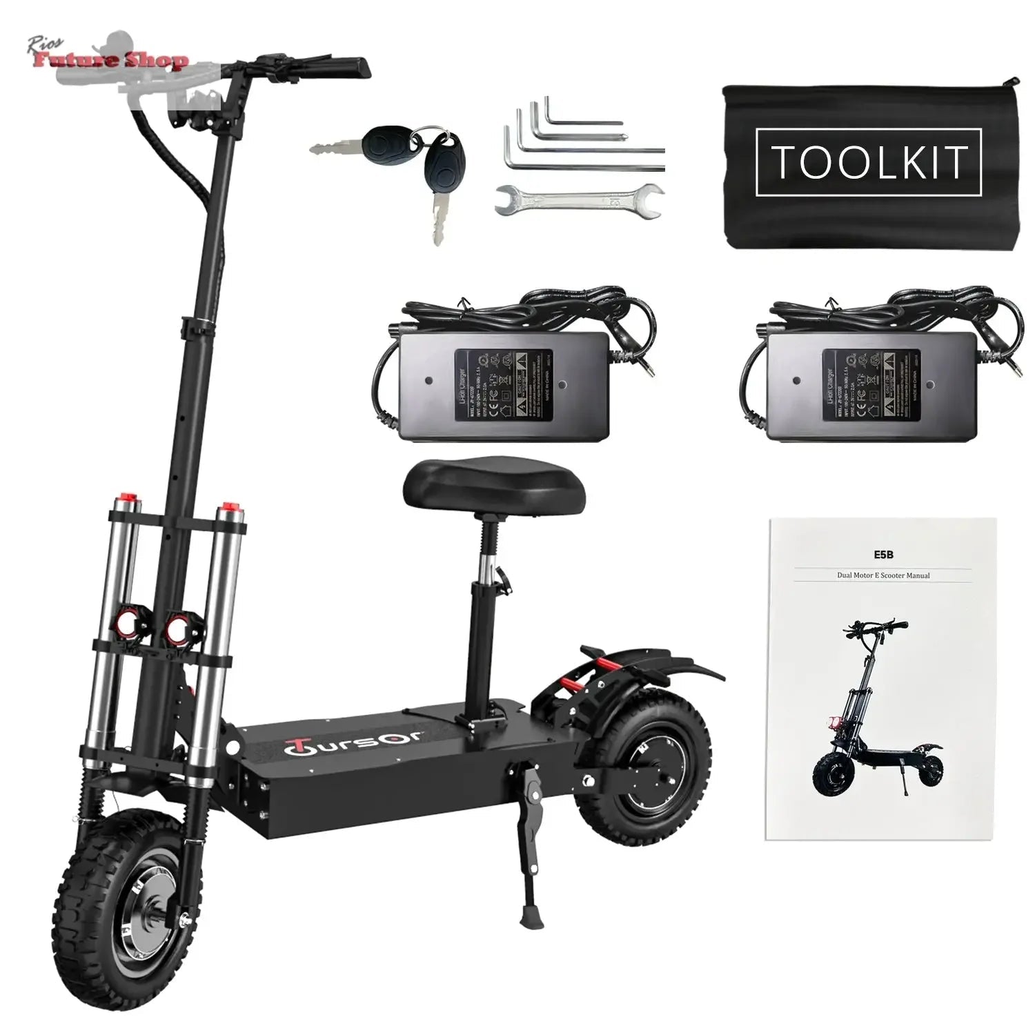 Electric Scooter With Seat, 6000W - Rios Future Shop