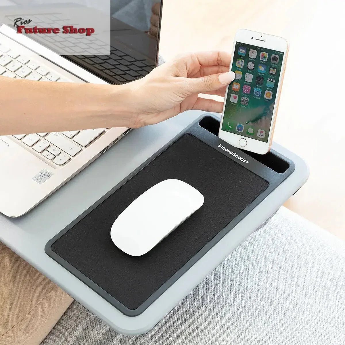 Escritorio Portátil para Ordenador con Cojín XL Deskion InnovaGoods - Rios Future Shop