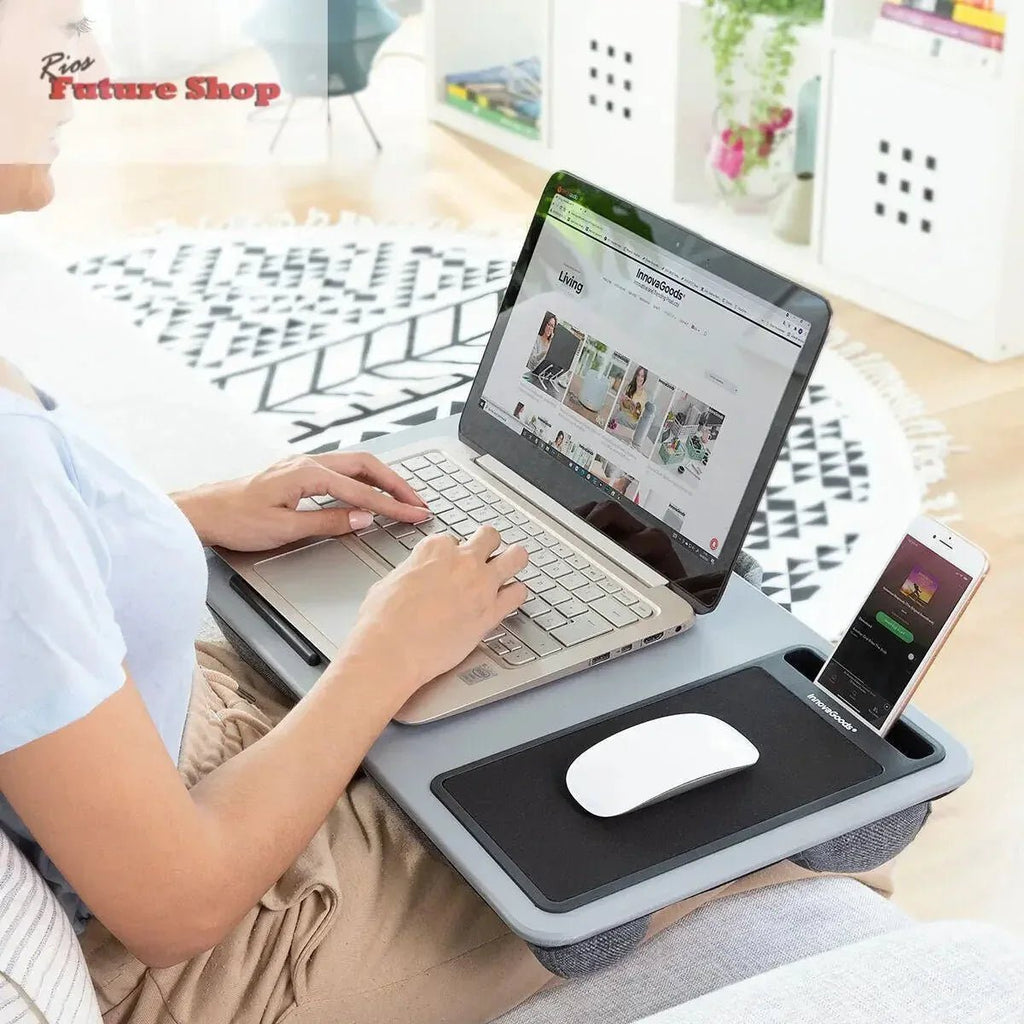 Escritorio Portátil para Ordenador con Cojín XL Deskion InnovaGoods - Rios Future Shop