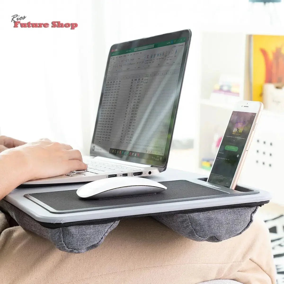 Escritorio Portátil para Ordenador con Cojín XL Deskion InnovaGoods - Rios Future Shop