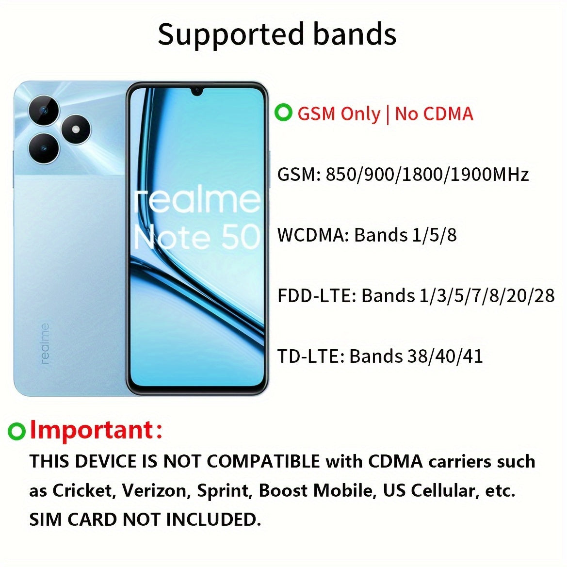 Realme Note 50 4G Mobile Phone 3+64GB