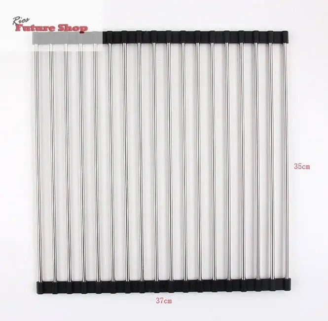 Folding Kitchen Drain Sink Rack Stainless Steel - Rios Future Shop