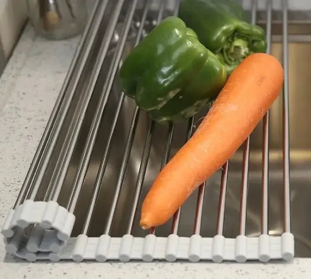 Folding Kitchen Drain Sink Rack Stainless Steel - Rios Future Shop