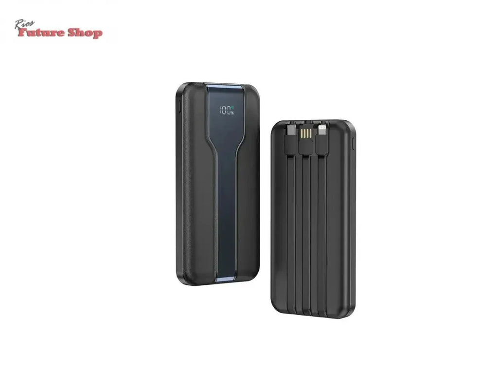 Fonte de Alimentação con Ecrã Digital + Cable – 10,000mAh de Carga Rápida y Precisa - Rios Future Shop