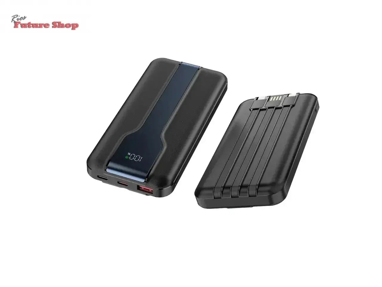 Fonte de Alimentação con Ecrã Digital + Cable – 10,000mAh de Carga Rápida y Precisa - Rios Future Shop