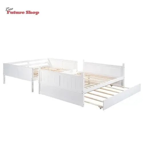 Full Over Full Bunk Bed With Twin Size Trundle - Rios Future Shop