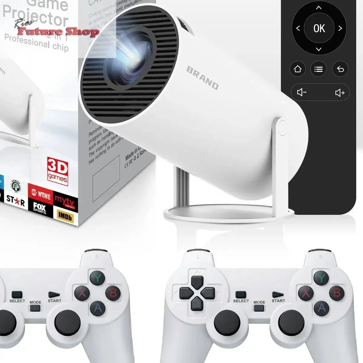 Game hot projector MAX300 portable 4k high-definition smooth with wireless controller - Rios Future Shop