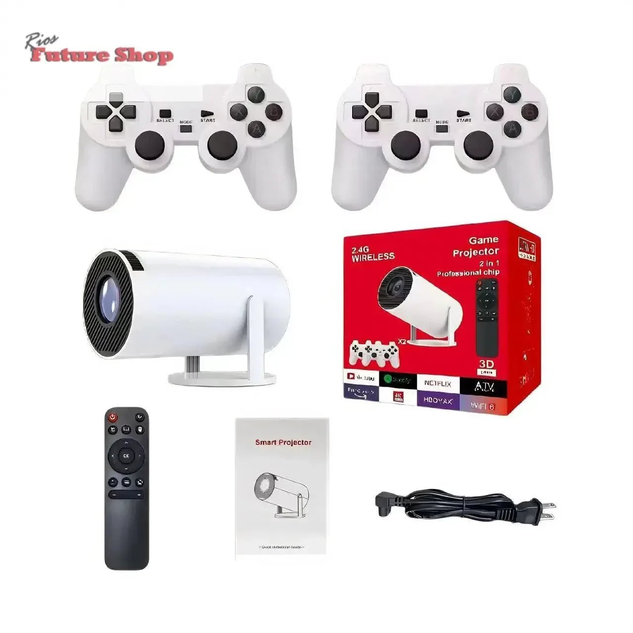 Game hot projector MAX300 portable 4k high-definition smooth with wireless controller - Rios Future Shop