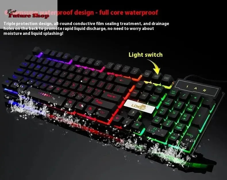 Gaming Keyboard with Glowing USB Cable - Rios Future Shop
