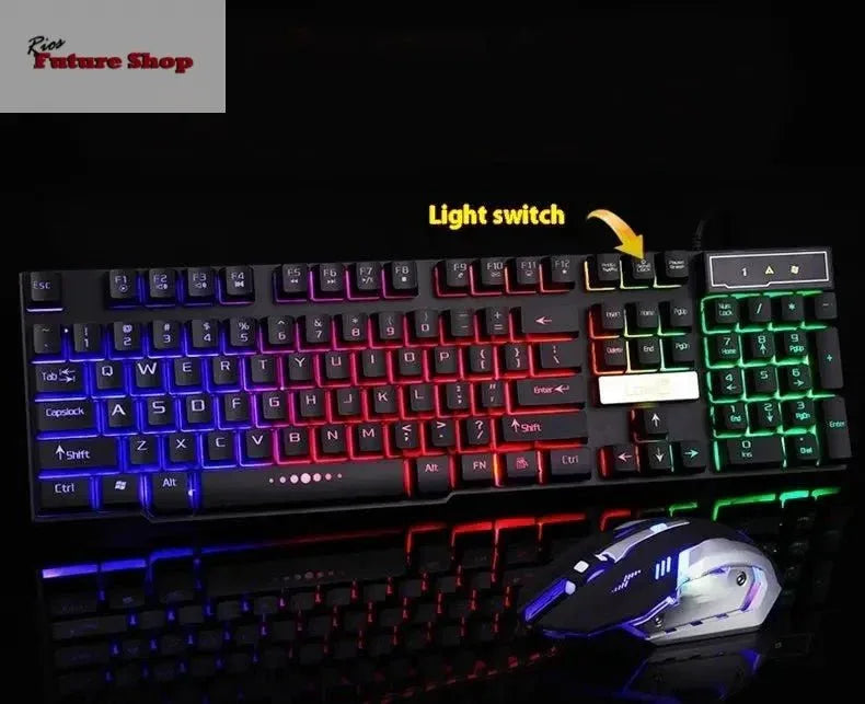Gaming Keyboard with Glowing USB Cable - Rios Future Shop