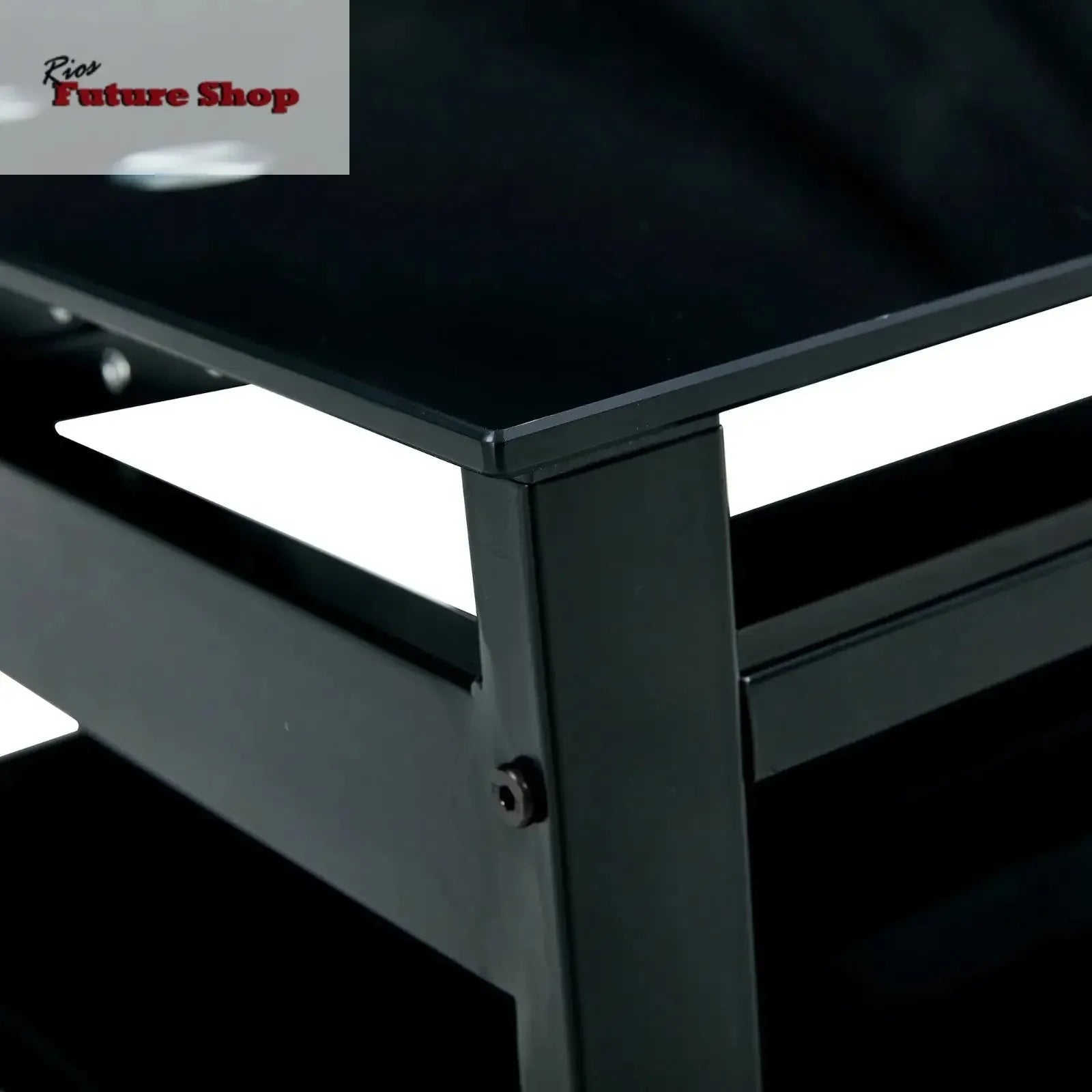 Glass Lift Top Coffee Table, 2-Layer Tempered Glass, Modern Simple, Black - Rios Future Shop