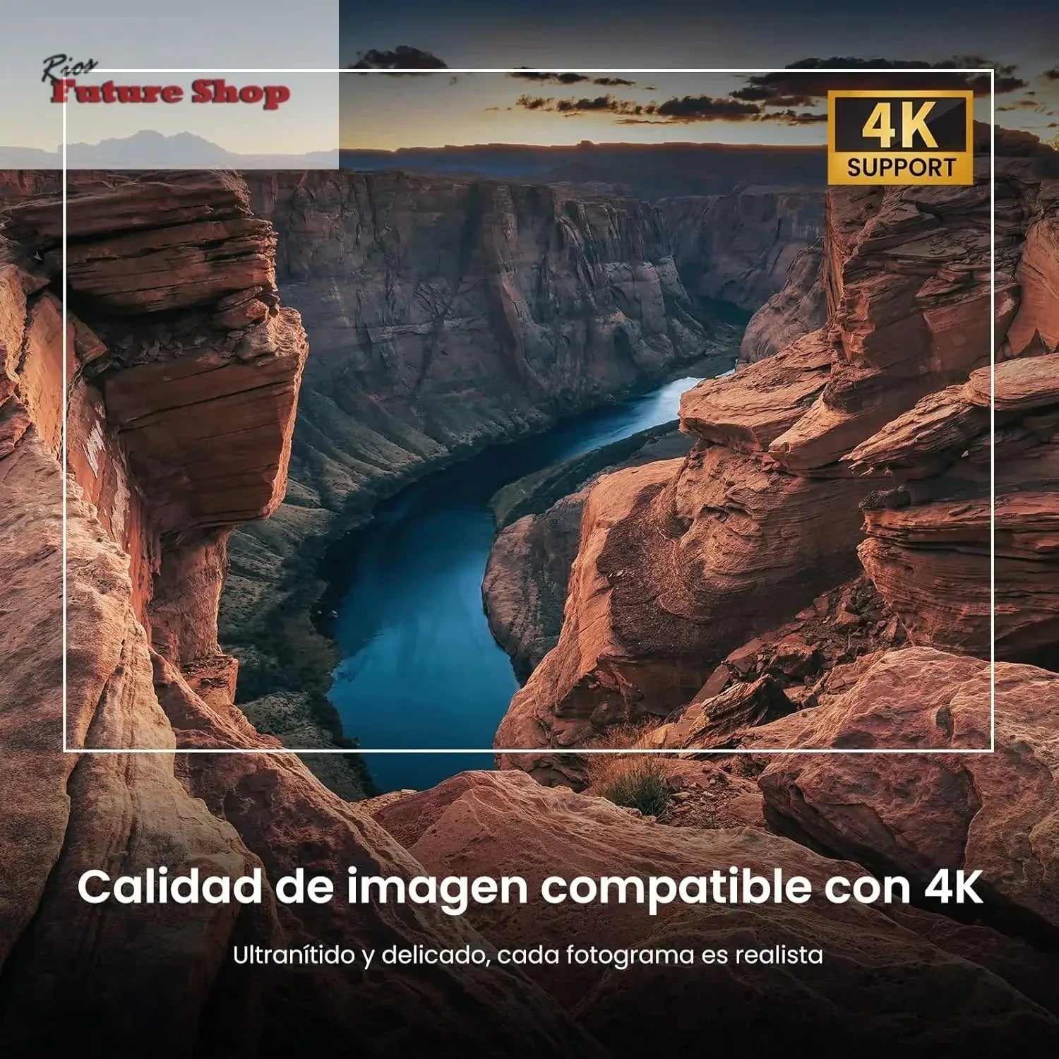 【Google TV Official】 Smart Mini Proyector 4K, HAPPRUN 1000 ANSI 1080P Full HD - Rios Future Shop