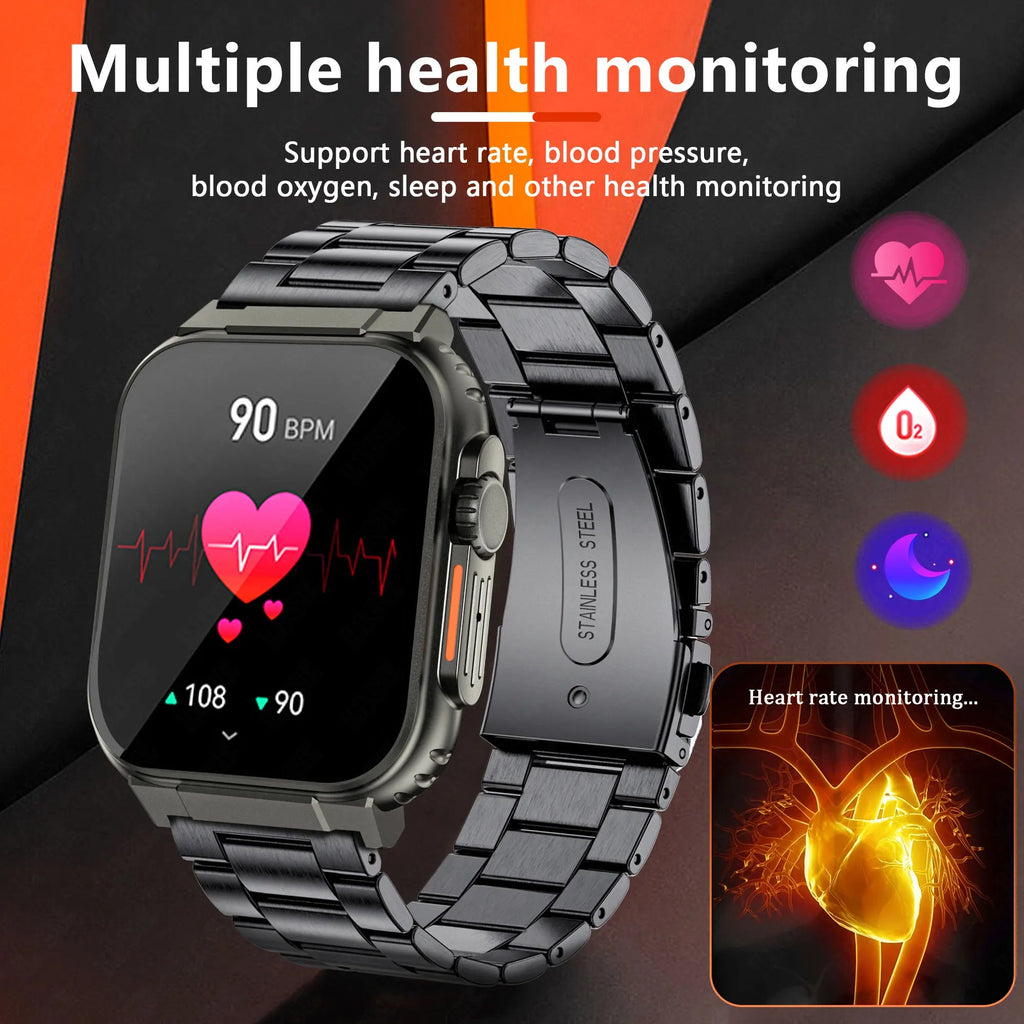 Heavy Duty Smart Watches for Men - Rios Future ShopSmart Watch3:-3BW0504;191288010:-9C - black steel mesh + gift strap