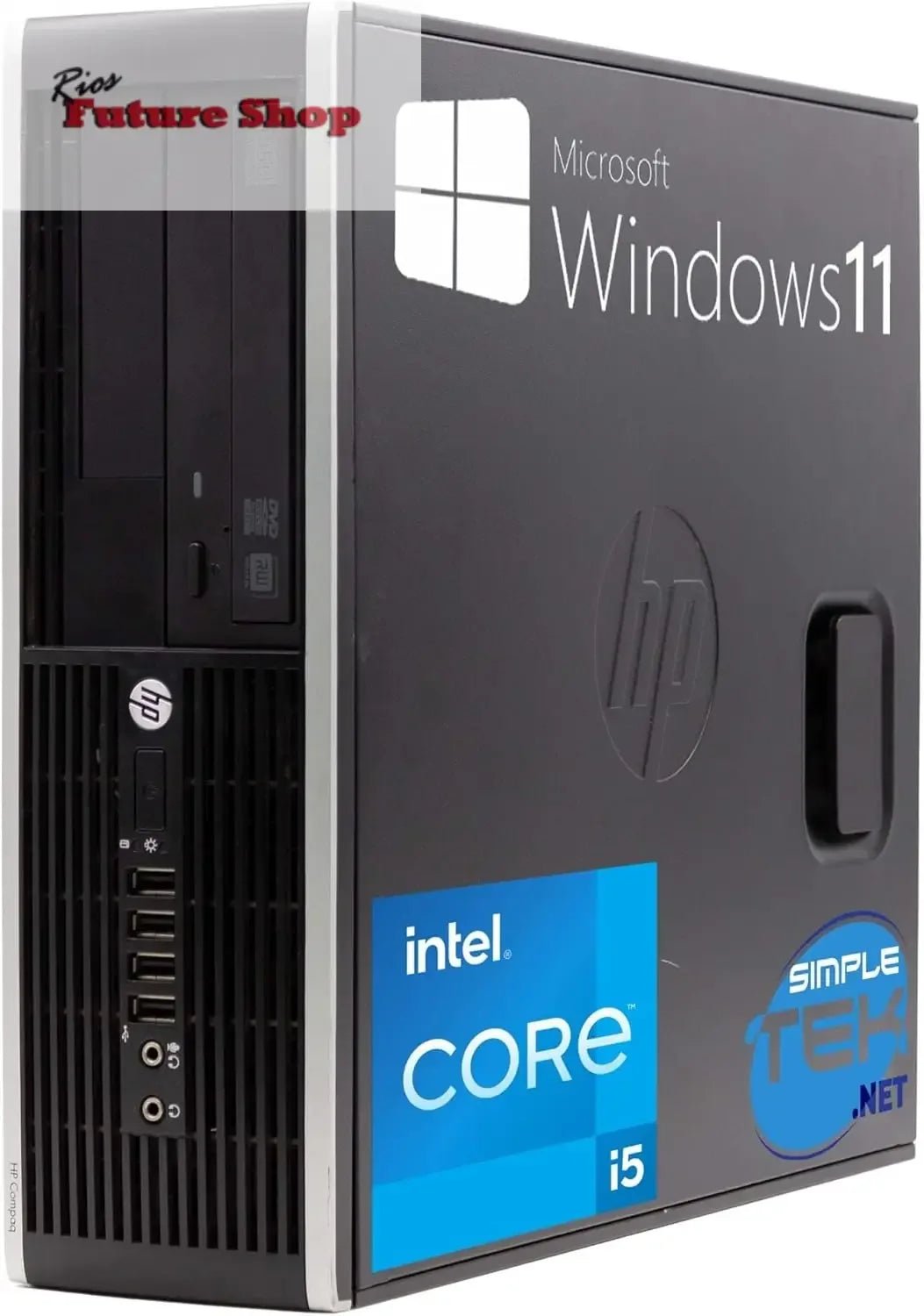 HP Computador de mesa Compaq 8300 SFF Core i5 até 3,60 GHz Windows 11 Pro 16 GB SSD 240 GB | DisplayPort VGA série RS232 computador fixo em casa escritório recondicionado - Rios Future Shop