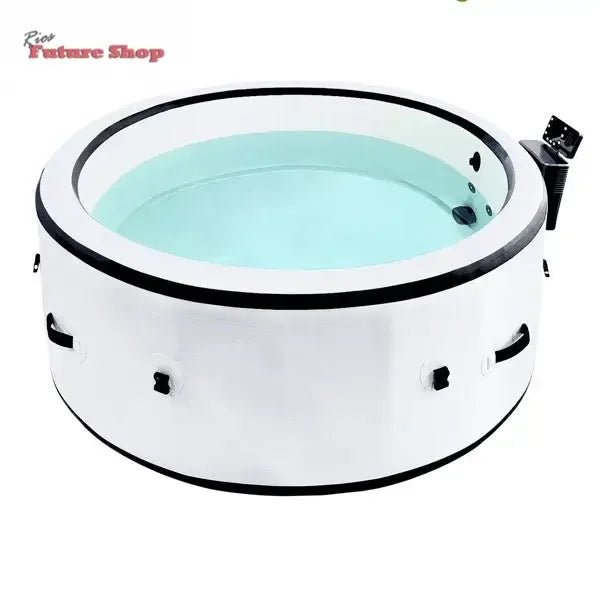 Inflatable Hot Tub, Portable Spa Pool, Outdoor Spa Center That Can Accommodate 4-6 People, With Lid And 6 Colored Light Beads - Rios Future Shop