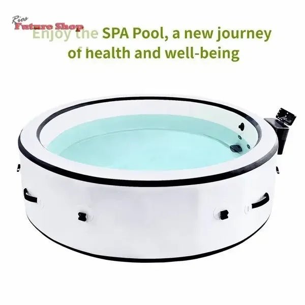 Inflatable Hot Tub, Portable Spa Pool, Outdoor Spa Center That Can Accommodate 4-6 People, With Lid And 6 Colored Light Beads - Rios Future Shop