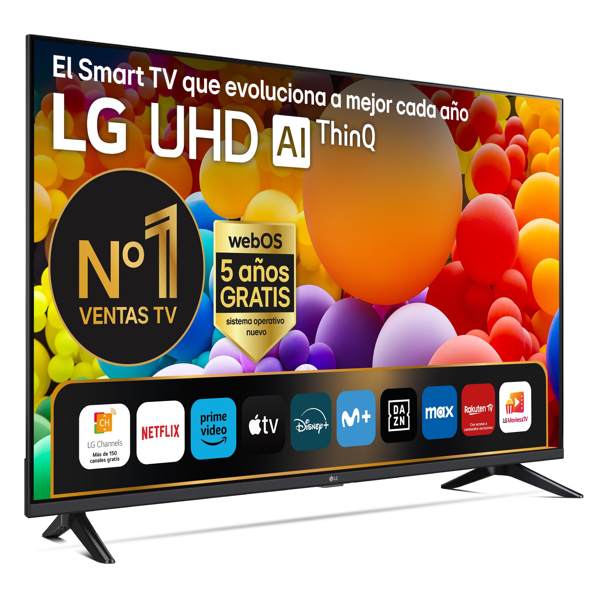 LG 55UA73006LA - TV 55", UHD 4K, WebOS 25, Ultimate IA, HDR10 Pro, Super Upscaling, Dolby Digital Plus, Google Assistant, Black