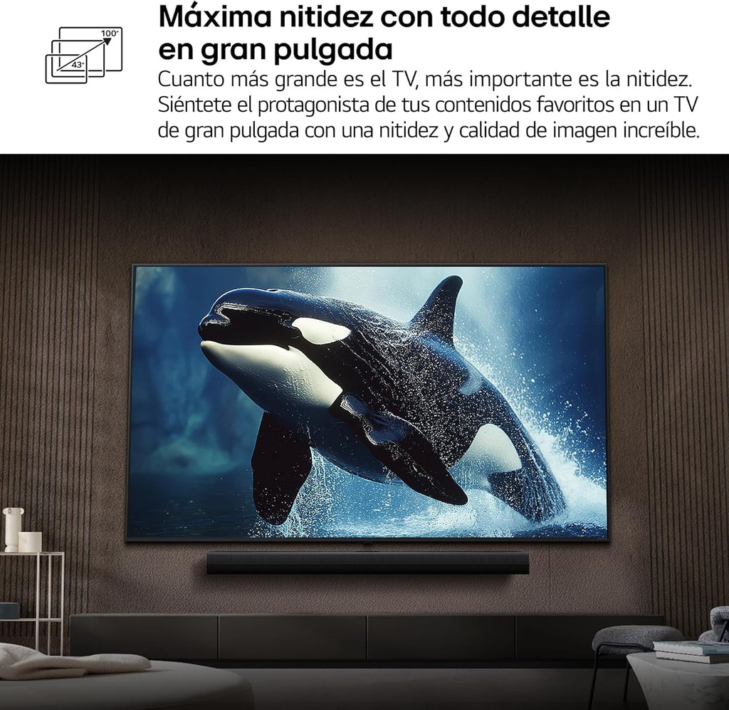 LG 55UA73006LA - TV 55", UHD 4K, WebOS 25, Ultimate IA, HDR10 Pro, Super Upscaling, Dolby Digital Plus, Google Assistant, Black