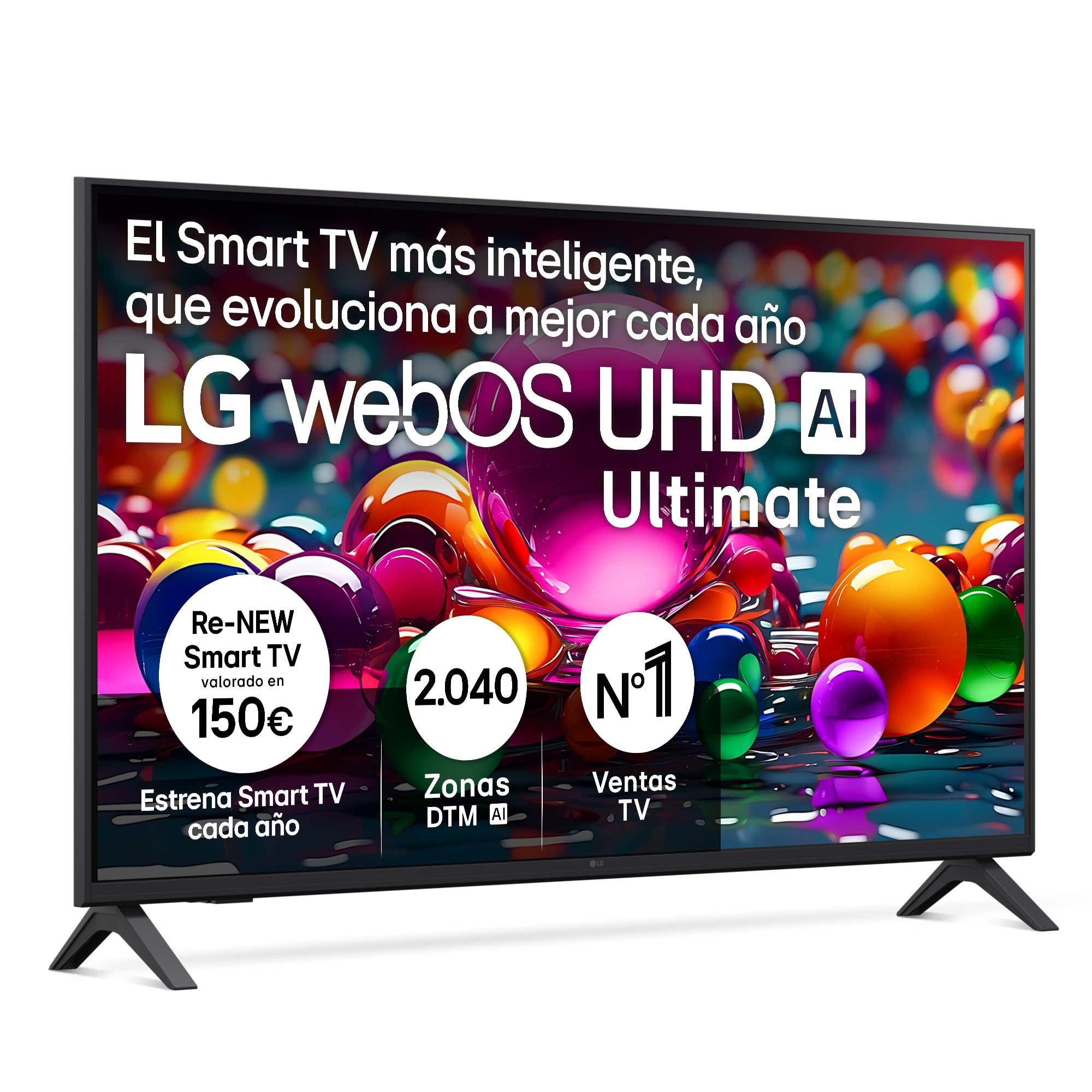 LG 55UA73006LA - TV 55", UHD 4K, WebOS 25, Ultimate IA, HDR10 Pro, Super Upscaling, Dolby Digital Plus, Google Assistant, Black