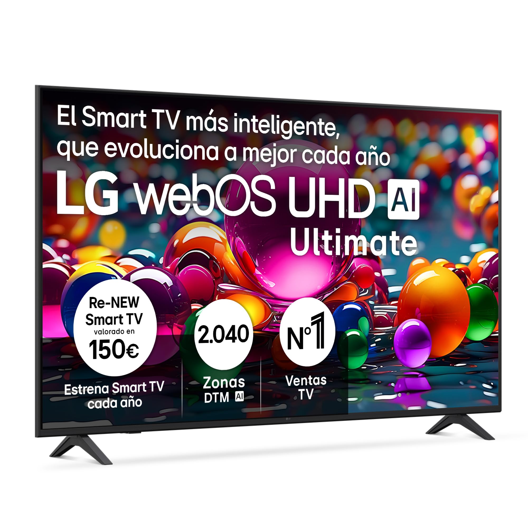 LG 55UA73006LA - TV 55", UHD 4K, WebOS 25, Ultimate IA, HDR10 Pro, Super Upscaling, Dolby Digital Plus, Google Assistant, Black
