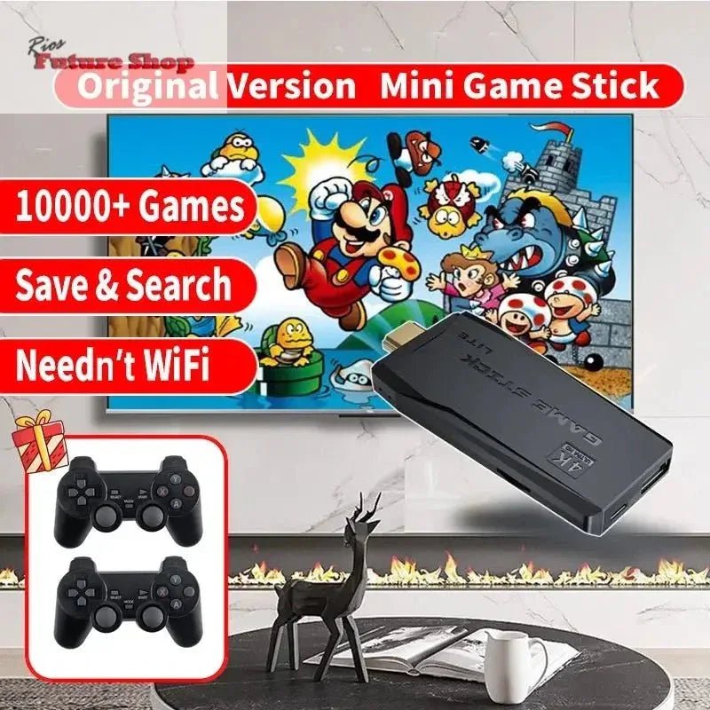 M8 Video Game Console 4K HDMI-Compatible Game Stick Built in 10000 Retro Game TV Dendy Console Support for PS1/FC/GBA - Rios Future Shop