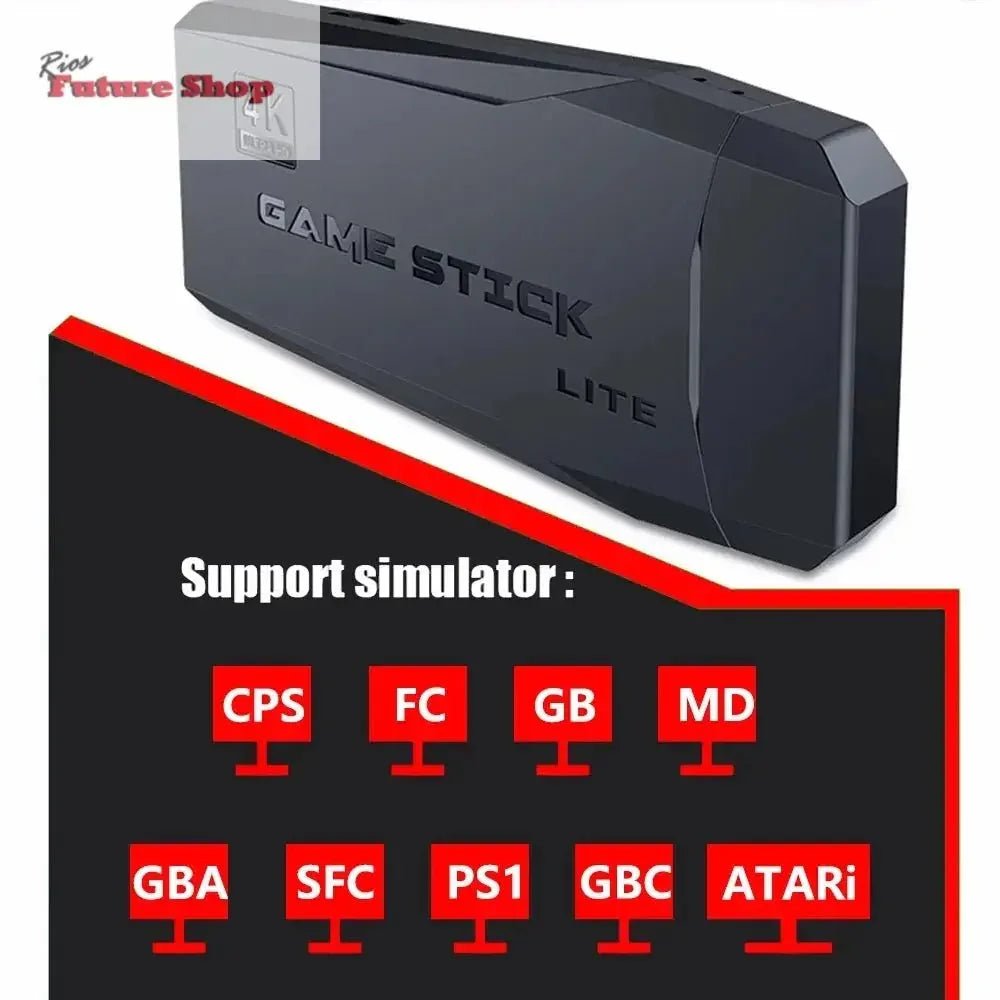 M8 Video Game Console 4K HDMI-Compatible Game Stick Built in 10000 Retro Game TV Dendy Console Support for PS1/FC/GBA - Rios Future Shop