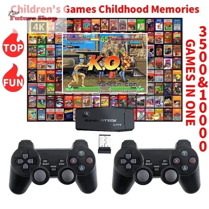 M8 Video Game Console 4K HDMI-Compatible Game Stick Built in 10000 Retro Game TV Dendy Console Support for PS1/FC/GBA - Rios Future Shop