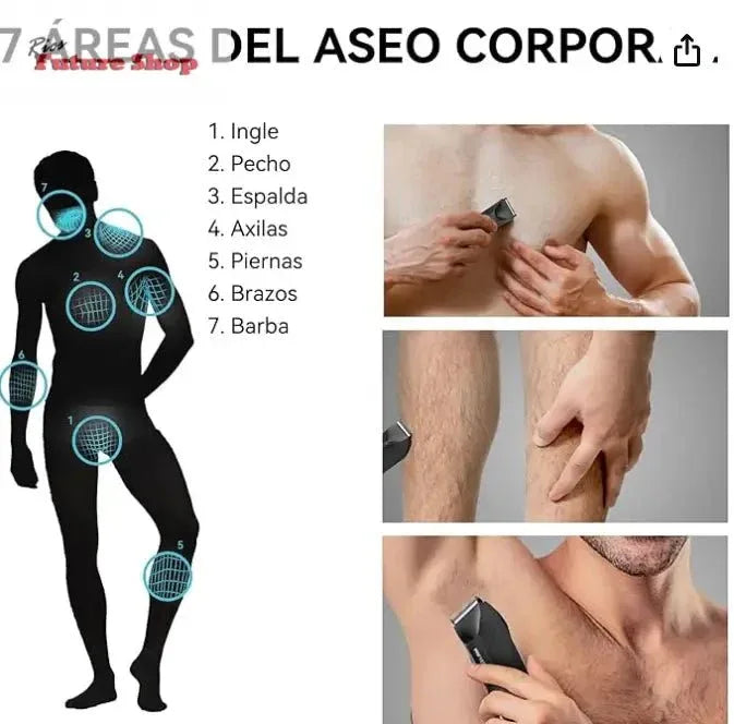 Máquina de barbear corporal masculina - Rios Future Shop