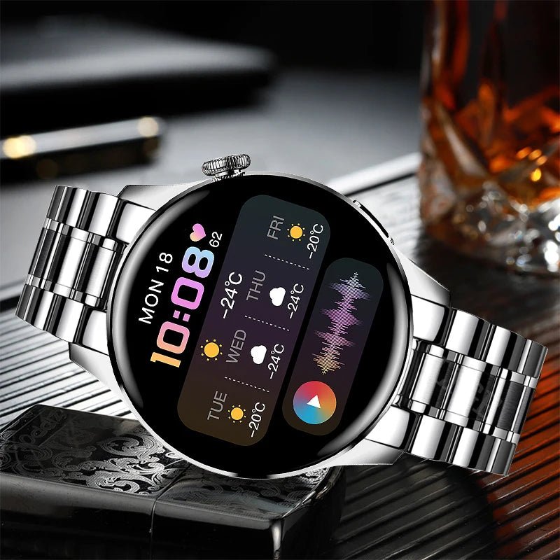 Men Smart Watch Waterproof - Rios Future ShopSmartwatch3:-3BW0256;191288010:-11B - Silver steel mesh + gift strap