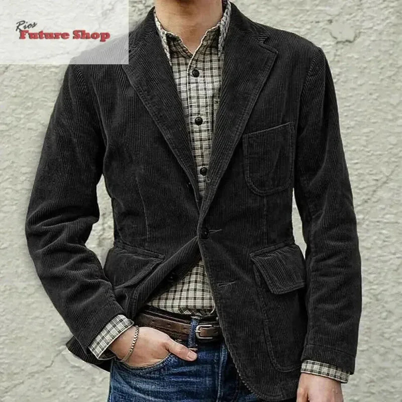 Men's casual fashion solid color jacket for men - Rios Future Shop