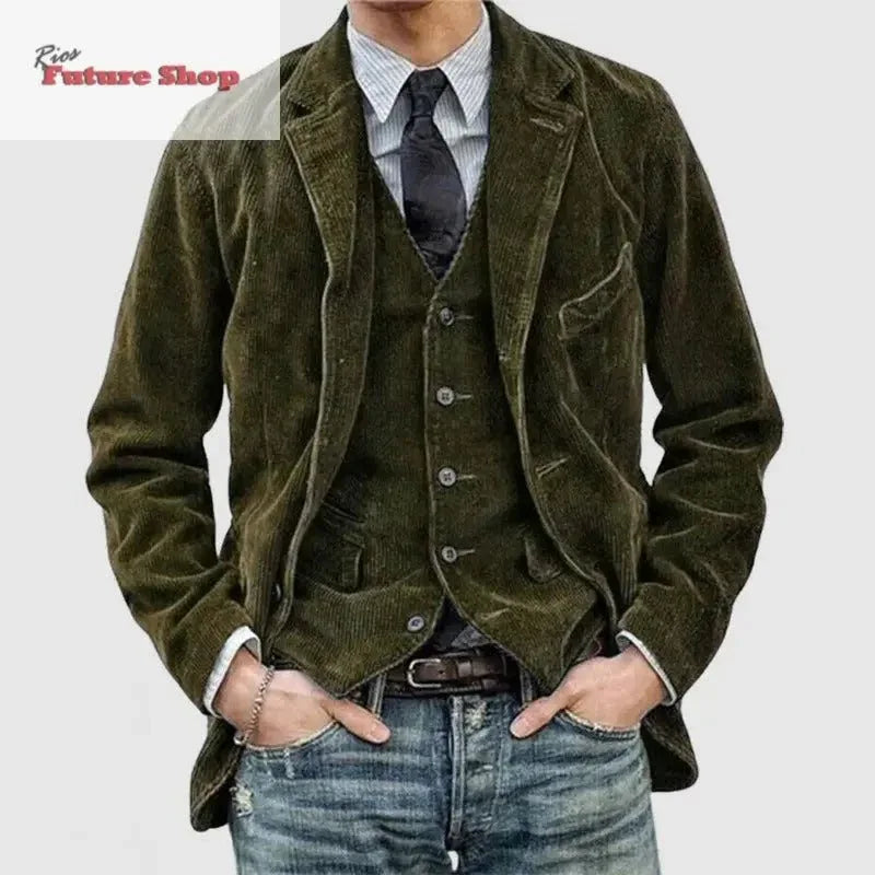 Men's casual fashion solid color jacket for men - Rios Future Shop
