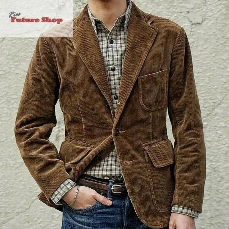 Men's casual fashion solid color jacket for men - Rios Future Shop