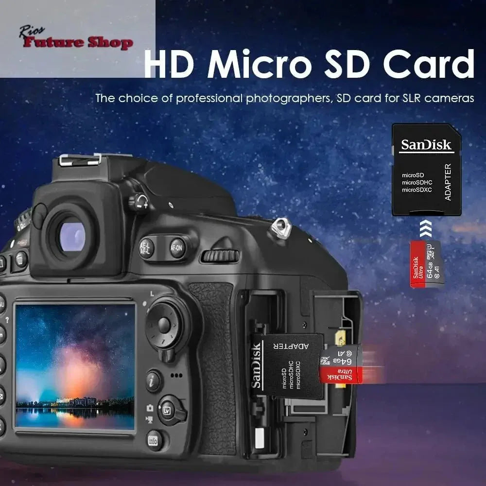 Micro SD Card 64GB Video Monitoring Traffic memory card 128GB 256GB Max 512GB 1TB smartphone DJI drone cardfor car - Rios Future Shop