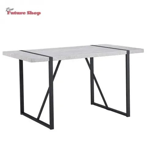 Modern Dining Table, 55 Inch Kitchen Table For 4 People, Rectangular Dinner Table For Dining Room, Home Office, Living Room Furniture, Easy Assembly, - Rios Future Shop
