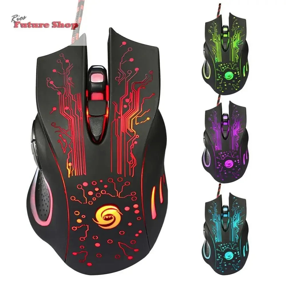 Mouse para jogos com fio LED retroiluminado PRO - Rios Future Shop
