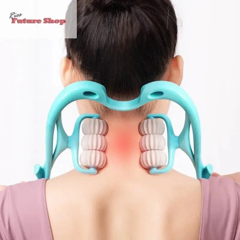 Multifunctional Manual Six-wheel Neck Massager Massage Relieve Roller Massage Tool - Rios Future Shop