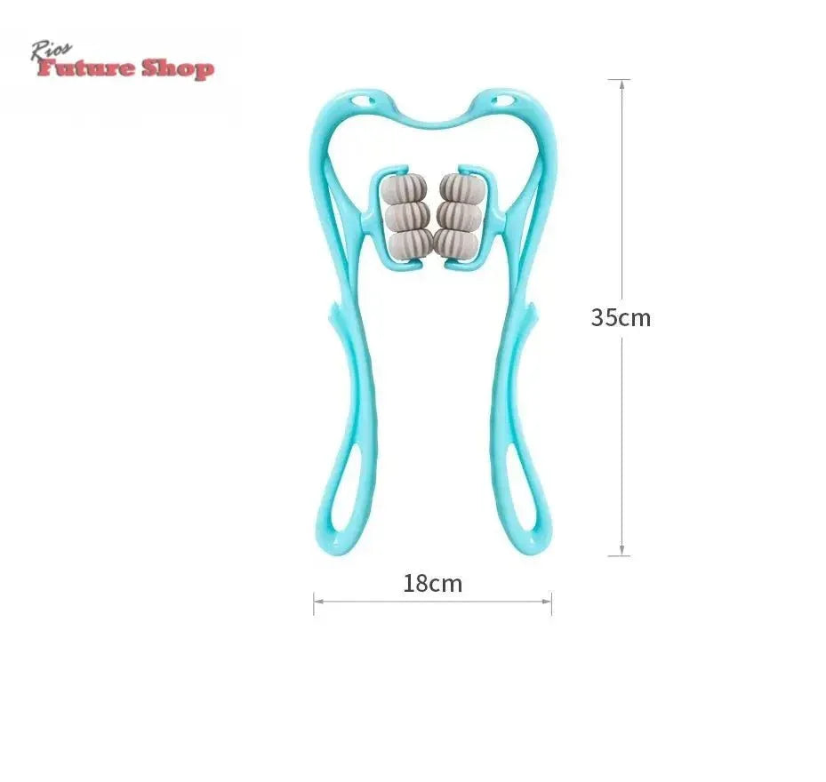 Multifunctional Manual Six-wheel Neck Massager Massage Relieve Roller Massage Tool - Rios Future Shop