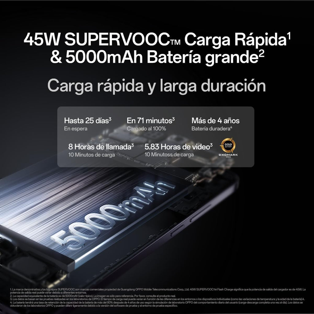 OPPO Reno12F 4G - Smartphone Libre con IA, 16GB (8GB+8GB) 256GB, Pantalla 2.5D AMOLED 6.7", Cámara 50+8+32 MP, Android, IP64, Batería 5000mAh, Carga Rápida 45W - Amber Orange