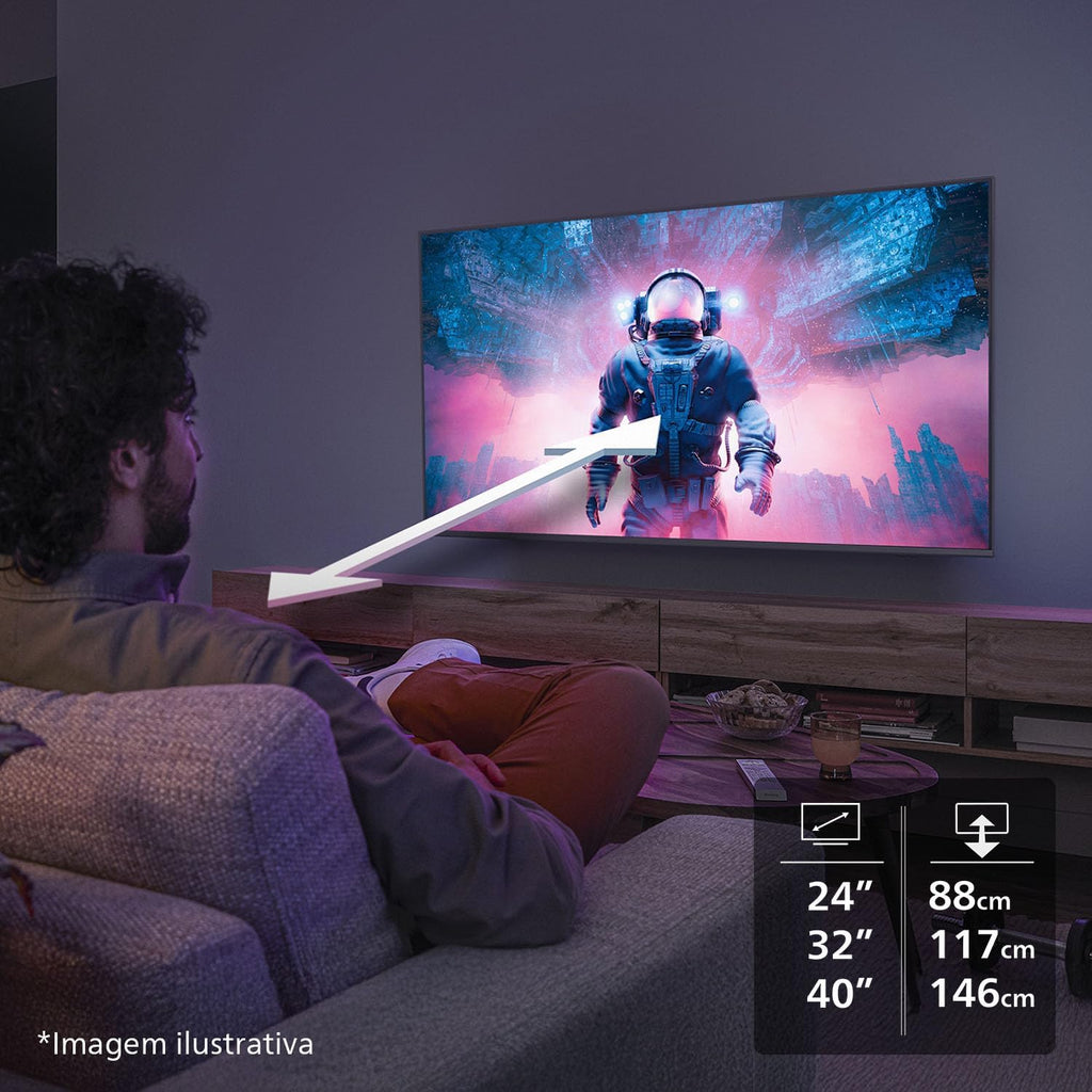 Philips 40PFS6000 HD LED Smart TV - 40" Screen with Pixel Plus, Titan OS Platform and Dolby Digital Sound - Works with Alexa and Google Voice Assistant