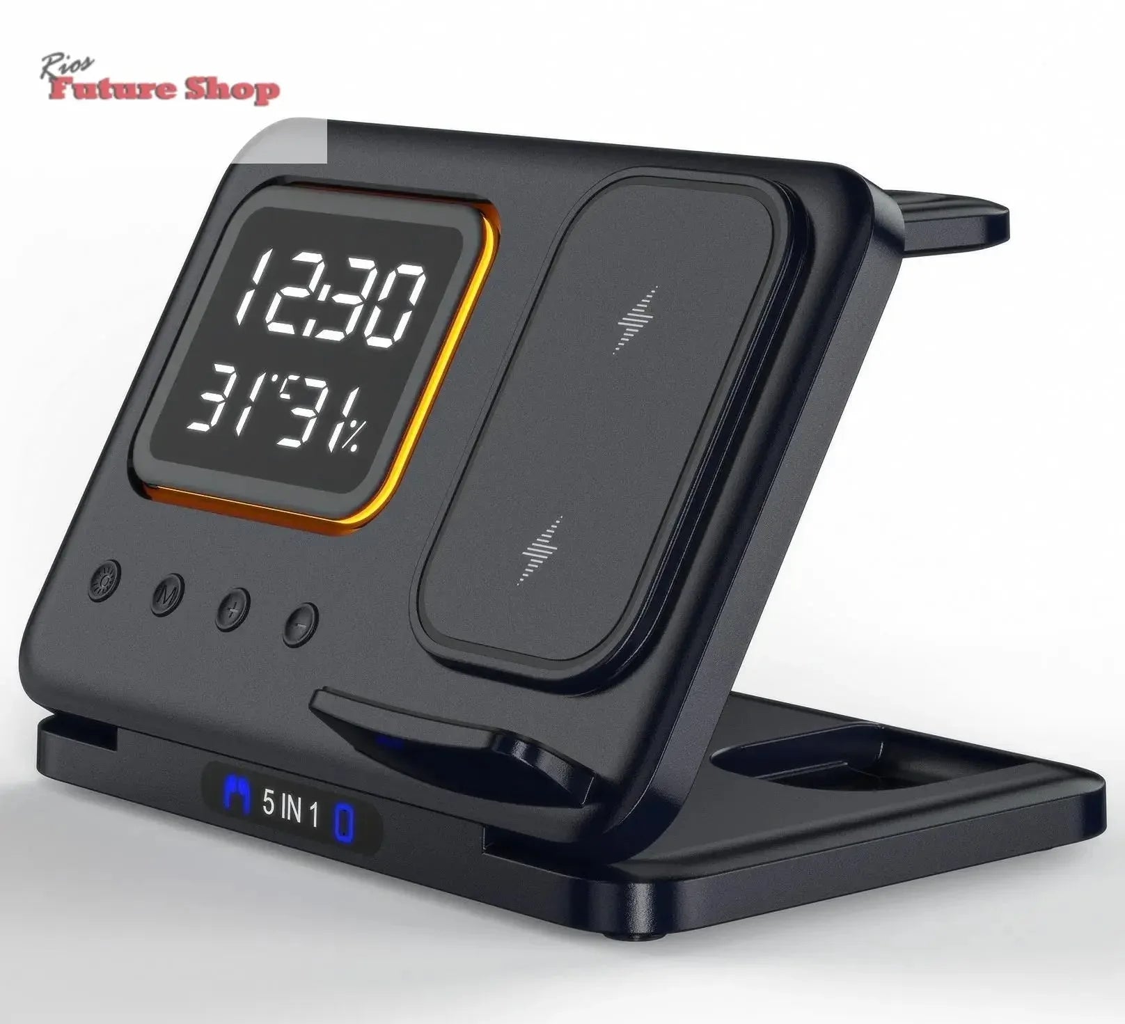 Phone Stand Tabletop 15w Fast Charging 5 in One Universal Wireless Charger Desk Charger for Iphone - Rios Future Shop