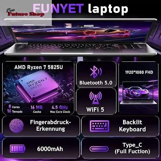 Portable Gaming, 16” Laptop, Win11 Pro Laptop, R7-5825U - Rios Future Shop