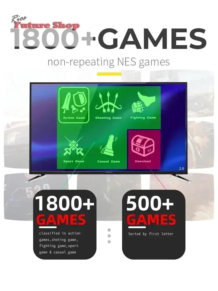 Portable Retro Game Stick with 1800 Built-in NES/ - Rios Future Shop