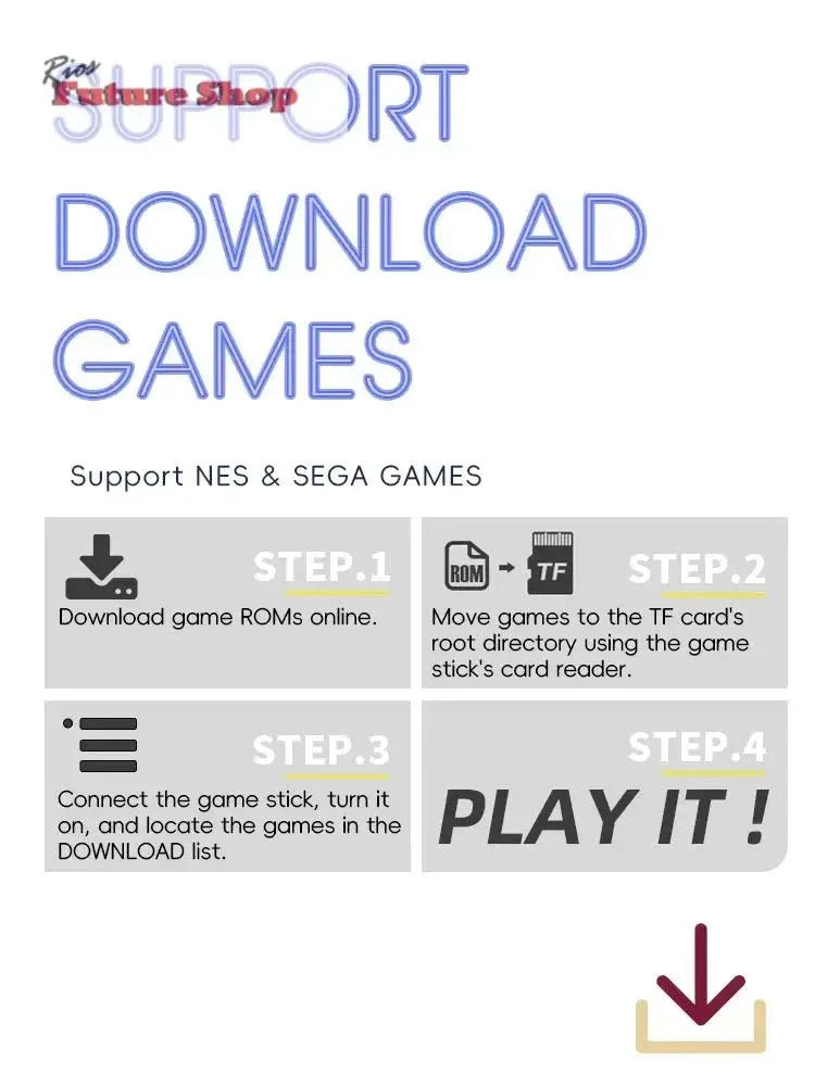 Portable Retro Game Stick with 1800 Built-in NES/ - Rios Future Shop