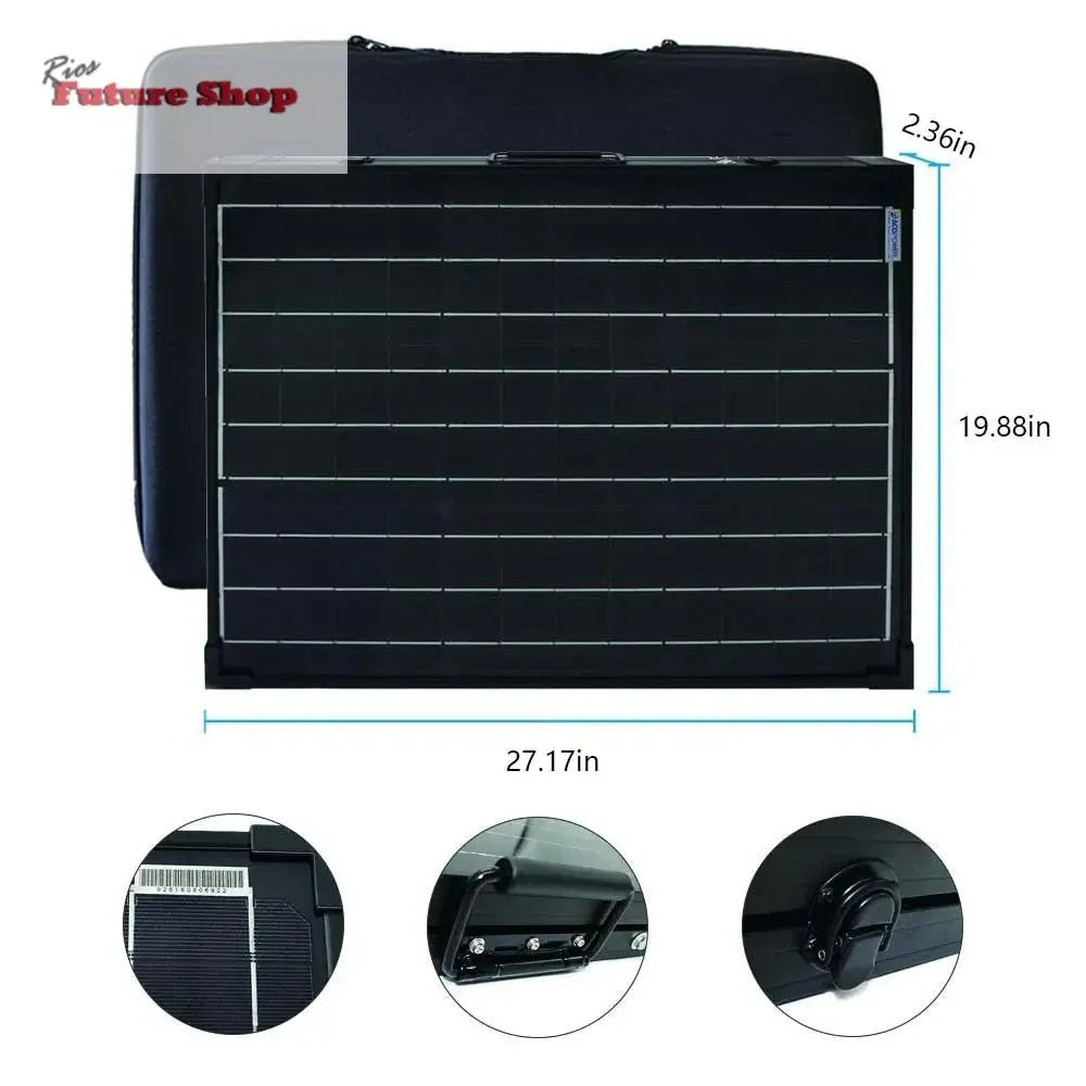 Power 100w 12v Portable Solar 2 Panel kit - Rios Future Shop